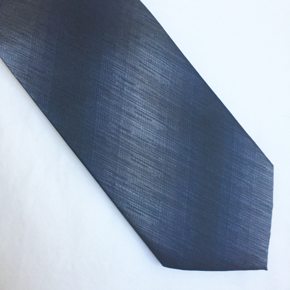 John Ashford Blue Gray Tie Vintage Classic Formal Business Wedding Y2K Prom Work